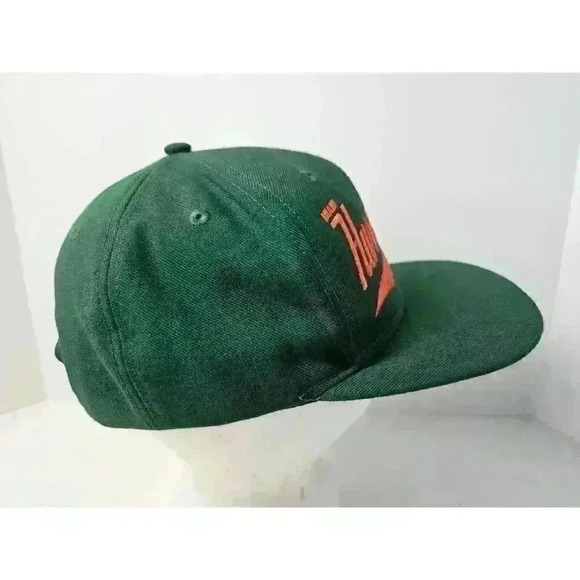 NCAA MIAMI HURRICANES ADIDAS CAP HAT Spellout Logo Snapback Green - Picture 3 of 6